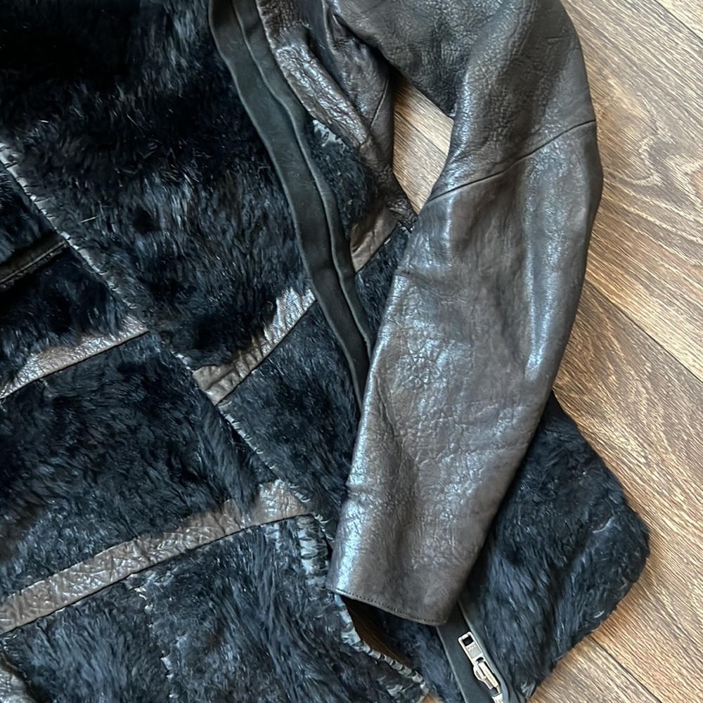 Helmut Lang Fur Leather Jacket - Picture 3 of 11